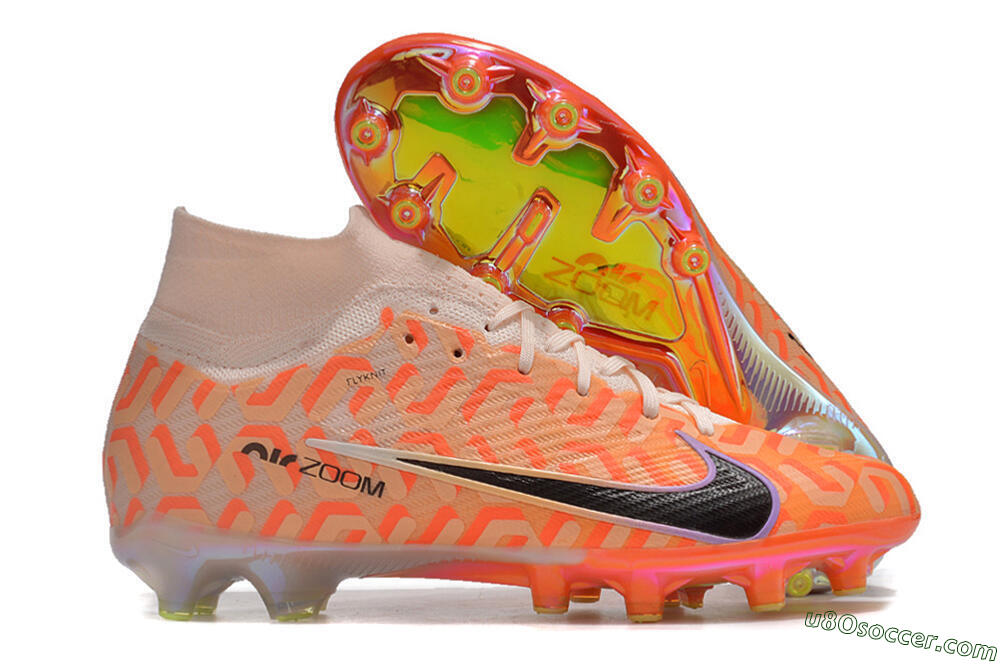 Nike Air Zoom Mercurial Superfly 9 Elite AG Artificial Grass Soccer Cleats - Pink/Black/Purple 1