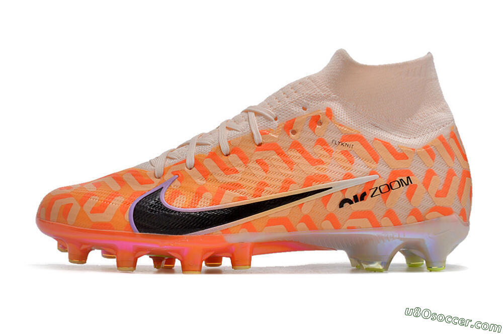 Nike Air Zoom Mercurial Superfly 9 Elite AG Artificial Grass Soccer Cleats - Pink/Black/Purple 2