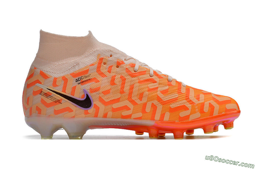 Nike Air Zoom Mercurial Superfly 9 Elite AG Artificial Grass Soccer Cleats - Pink/Black/Purple 6