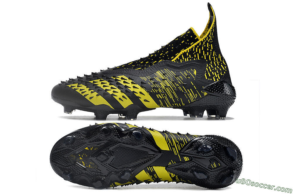 Adidas Predator サッカーシューズ ブラック/イエロー 2009 Adidas Predator X FG US 11 Black/Yellow w/ Original