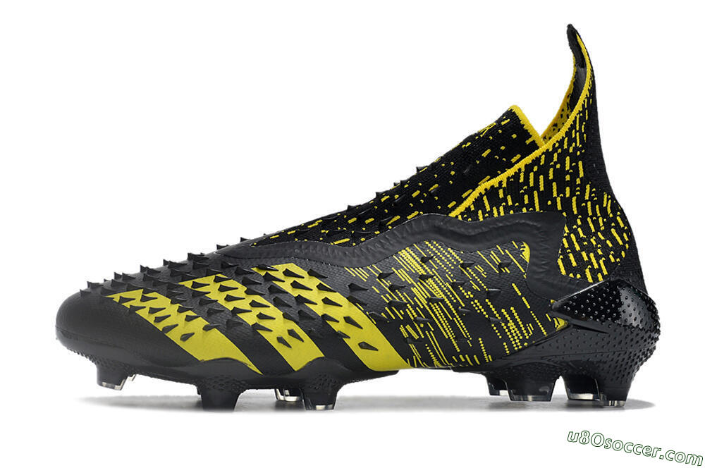 Adidas Predator Freak.1 FG Firm Ground Soccer Cleats - Black/Yellow 2