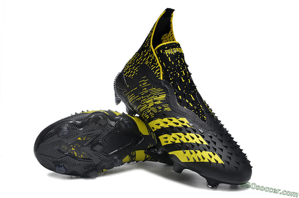 Adidas Predator Freak.1 FG Firm Ground Soccer Cleats - Black/Yellow 3