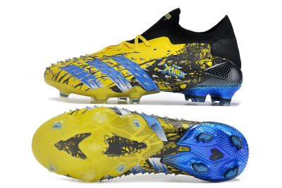 Adidas Predator Freak.1 Low FG Firm Ground Soccer Cleats - Yellow/Black/Blue