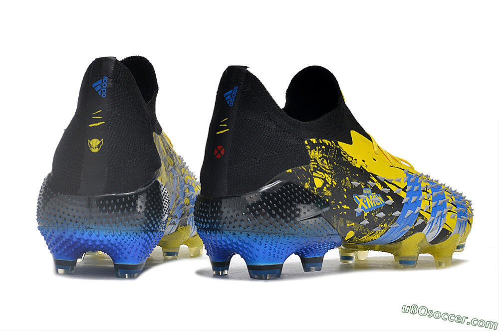 Adidas Predator Freak.1 Low FG Firm Ground Soccer Cleats - Yellow/Black/Blue 6