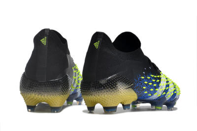 Adidas Predator Freak.1 Low FG Firm Ground Soccer Cleats - Black/Blue/Green