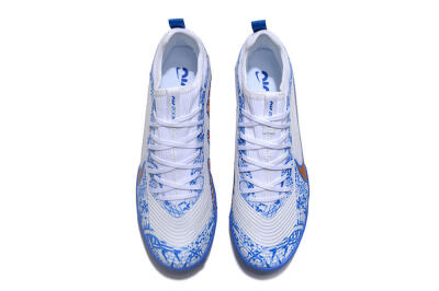 Nike Air Zoom Mercurial Vapor 15 Pro TF Artificial Turf Soccer Shoes - White/Blue/Gold