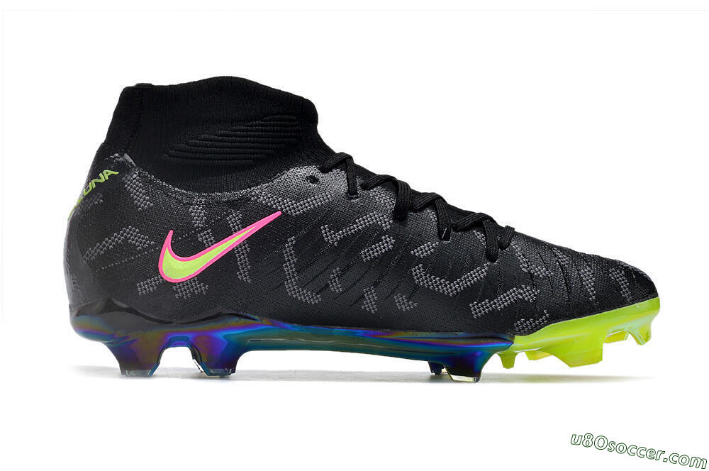 Nike Phantom Luna Elite FG Firm Ground Soccer Cleats - Black/Yellow/Pink 7