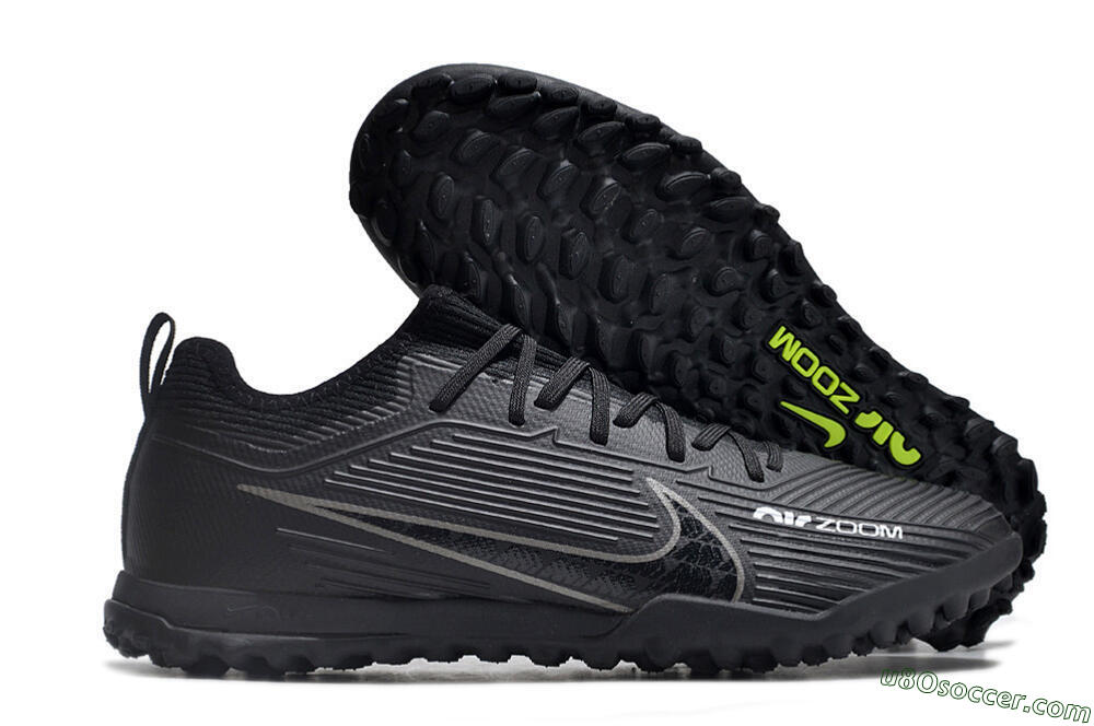 Nike Air Zoom Mercurial Vapor 15 Pro TF Artificial Turf Soccer Shoes - Black/White/Yellow 1