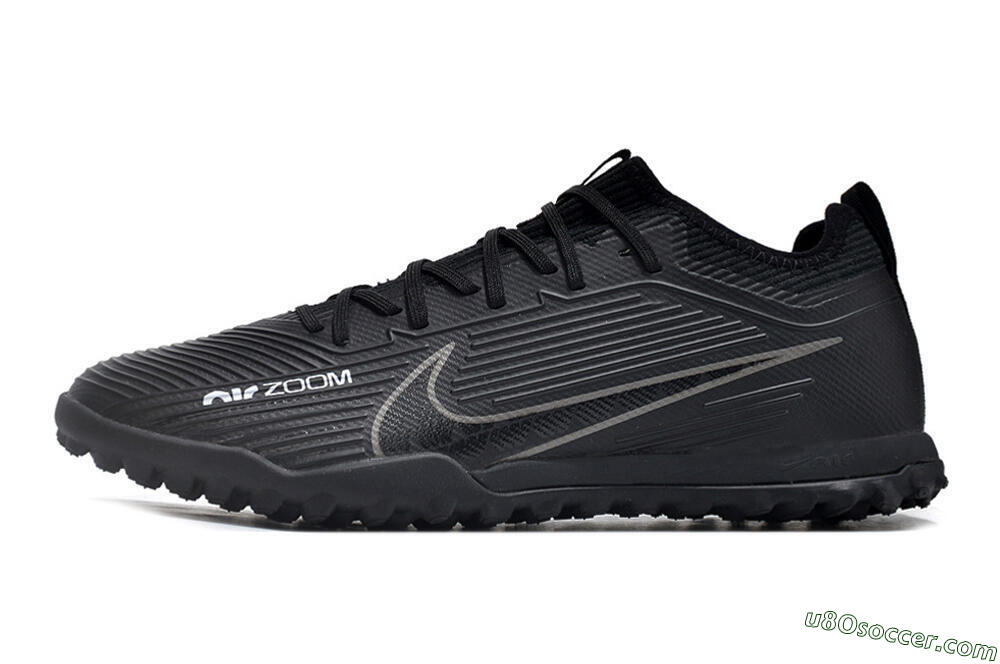 Nike Air Zoom Mercurial Vapor 15 Pro TF Artificial Turf Soccer Shoes - Black/White/Yellow 2