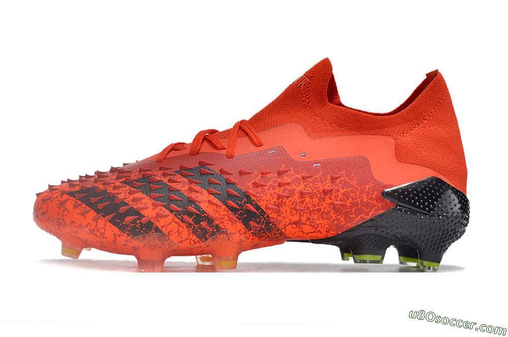 Adidas Predator Freak.1 Low FG Firm Ground Soccer Cleats - Red/Black 2