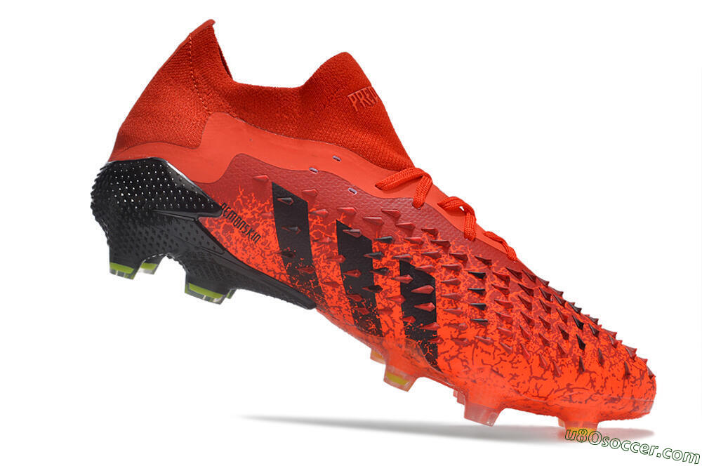 Adidas Predator Freak.1 Low FG Firm Ground Soccer Cleats - Red/Black 4