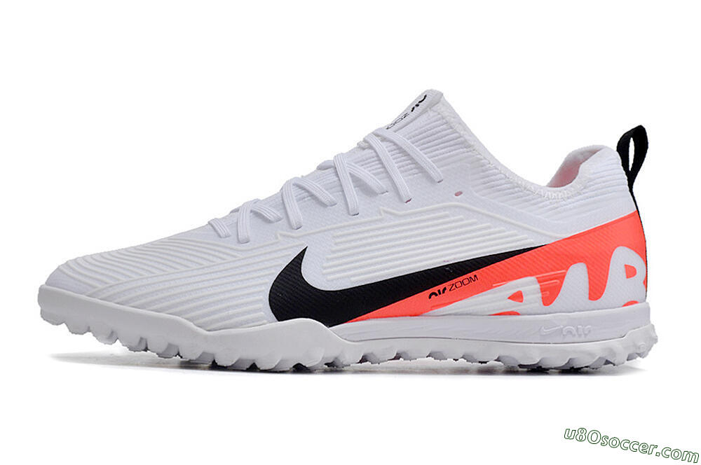 Nike Air Zoom Mercurial Vapor 15 Pro TF Artificial Turf Soccer Shoes - White/Black/Red 2