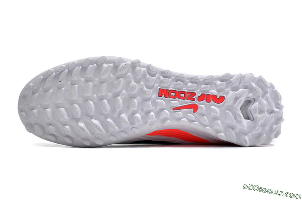 Nike Air Zoom Mercurial Vapor 15 Pro TF Artificial Turf Soccer Shoes - White/Black/Red 6