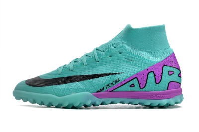 Nike Air Zoom Mercurial Superfly 9 Elite TF Artificial Turf Soccer Shoes - Blue/Black/Purple