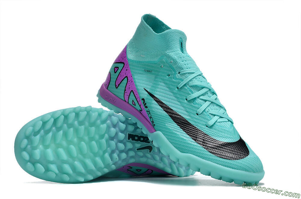 Nike Air Zoom Mercurial Superfly 9 Elite TF Artificial Turf Soccer Shoes - Blue/Black/Purple 3