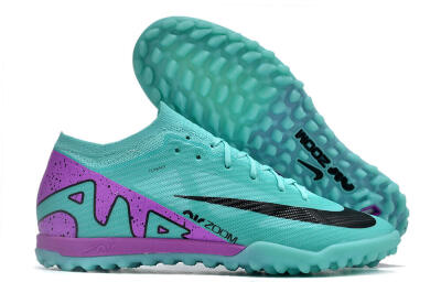 Nike Air Zoom Mercurial Vapor 15 Elite TF Artificial Turf Soccer Shoes - Blue/Black/Purple