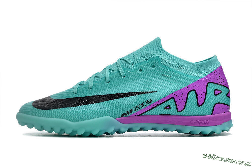 Nike Air Zoom Mercurial Vapor 15 Elite TF Artificial Turf Soccer Shoes - Blue/Black/Purple 2