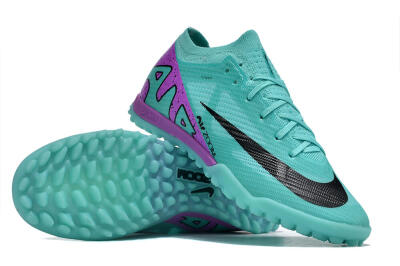 Nike Air Zoom Mercurial Vapor 15 Elite TF Artificial Turf Soccer Shoes - Blue/Black/Purple
