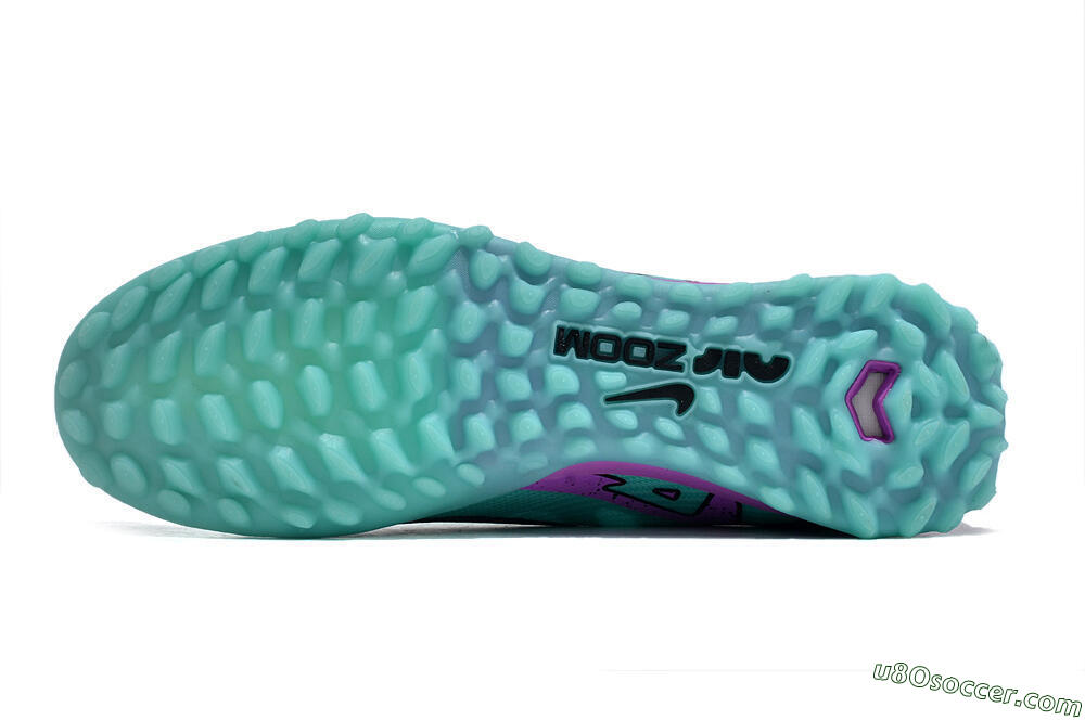 Nike Air Zoom Mercurial Vapor 15 Elite TF Artificial Turf Soccer Shoes - Blue/Black/Purple 6