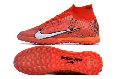 Nike Air Zoom Mercurial Superfly 9 Elite TF Artificial Turf Soccer Shoes - Red/White/Black
