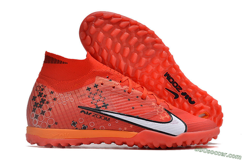 Nike Air Zoom Mercurial Superfly 9 Elite TF Artificial Turf Soccer Shoes - Red/White/Black 1
