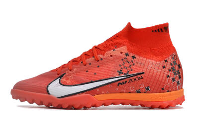 Nike Air Zoom Mercurial Superfly 9 Elite TF Artificial Turf Soccer Shoes - Red/White/Black