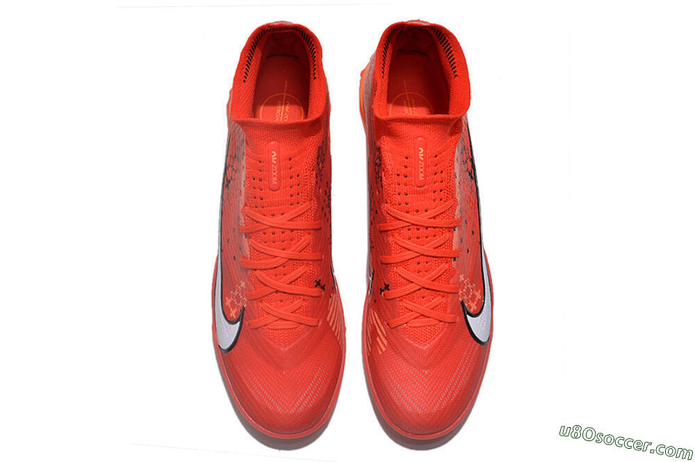 Nike Air Zoom Mercurial Superfly 9 Elite TF Artificial Turf Soccer Shoes - Red/White/Black 4