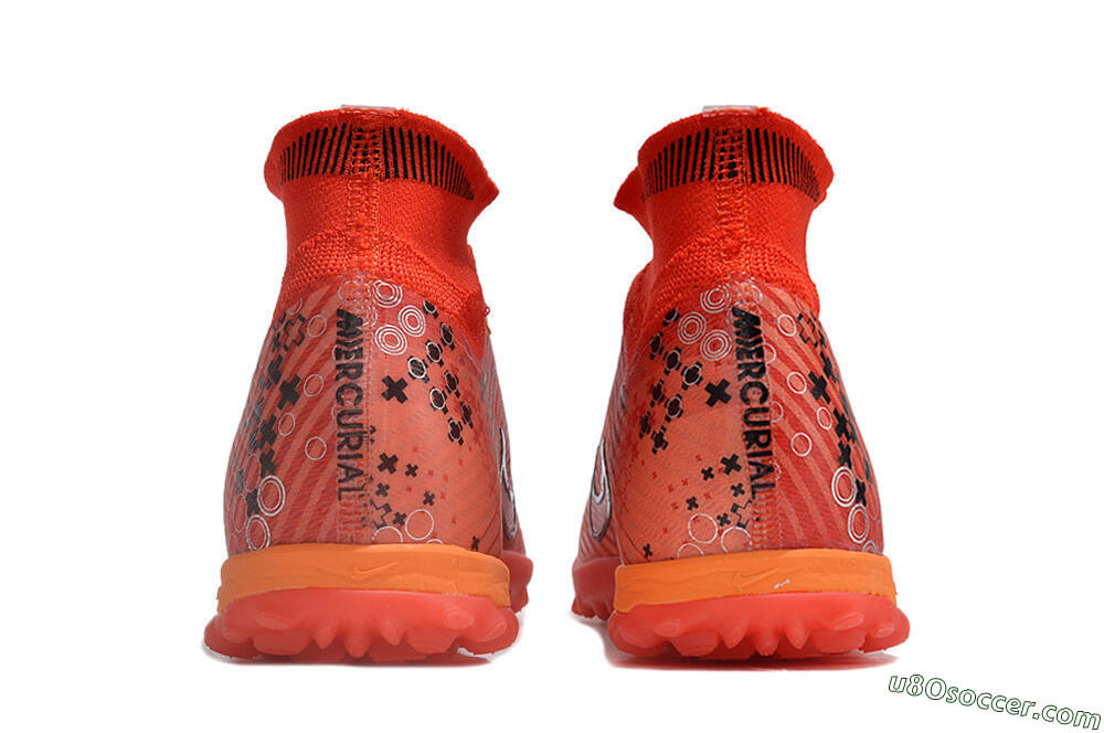 Nike Air Zoom Mercurial Superfly 9 Elite TF Artificial Turf Soccer Shoes - Red/White/Black 5
