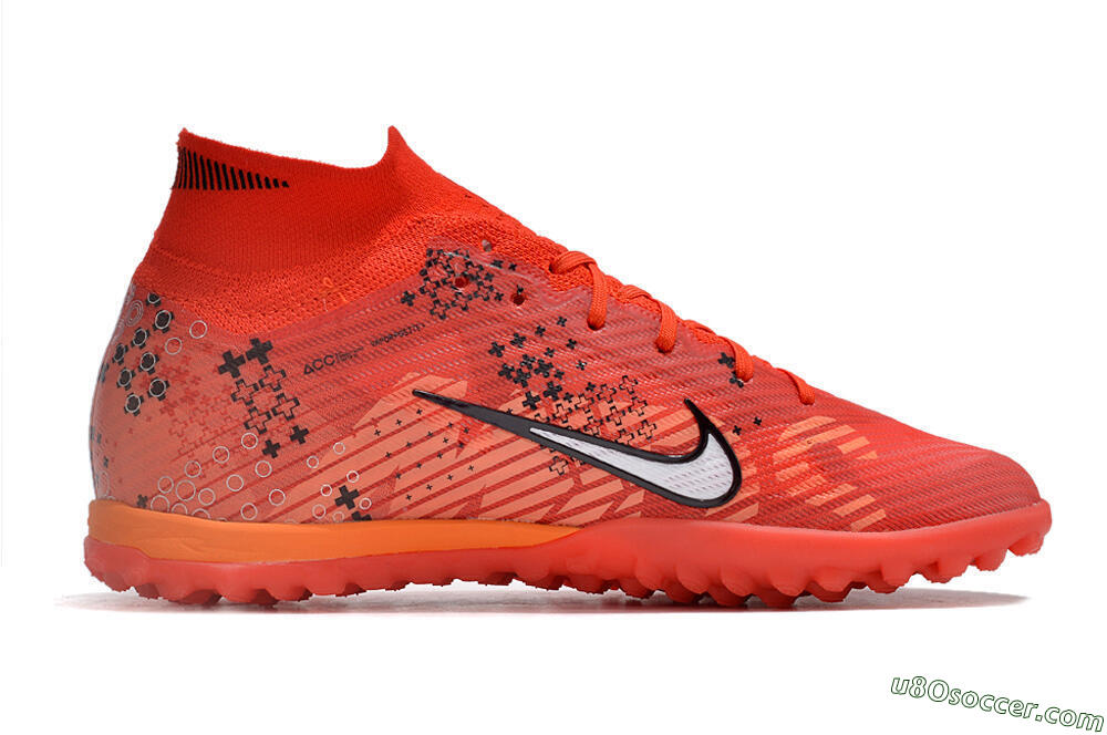 Nike Air Zoom Mercurial Superfly 9 Elite TF Artificial Turf Soccer Shoes - Red/White/Black 7