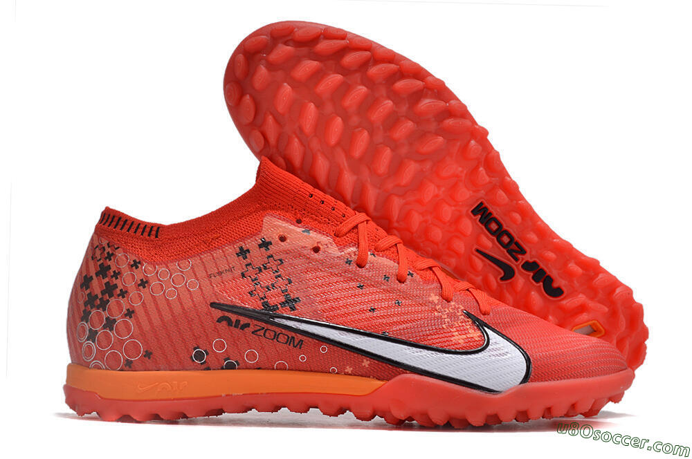 Nike Air Zoom Mercurial Vapor 15 Elite TF Artificial Turf Soccer Shoes - Red/White/Black 1