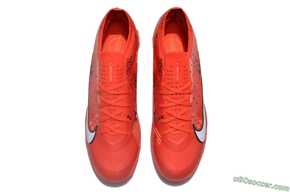 Nike Air Zoom Mercurial Vapor 15 Elite TF Artificial Turf Soccer Shoes - Red/White/Black 4