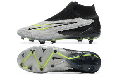 Nike Phantom GX Elite DF FG Firm Ground Soccer Cleats - Grey/Black/Yellow