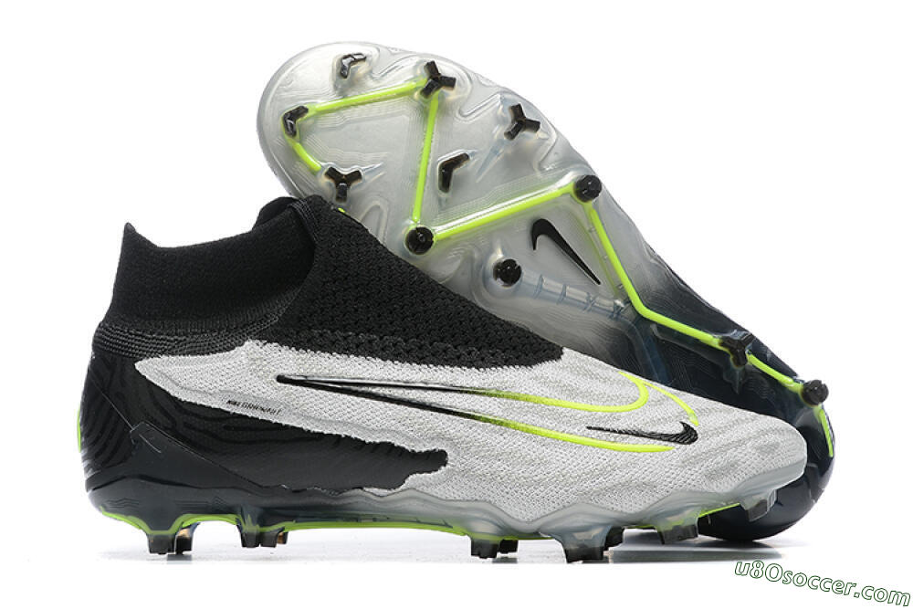 Nike Phantom GX Elite DF FG Firm Ground Soccer Cleats - Grey/Black/Yellow 1