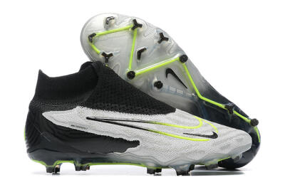 Nike Phantom GX Elite DF FG Firm Ground Soccer Cleats - Grey/Black/Yellow