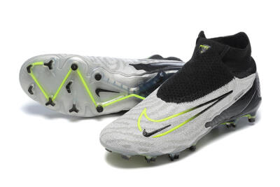 Nike Phantom GX Elite DF FG Firm Ground Soccer Cleats - Grey/Black/Yellow
