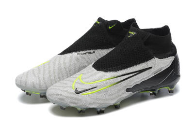 Nike Phantom GX Elite DF FG Firm Ground Soccer Cleats - Grey/Black/Yellow