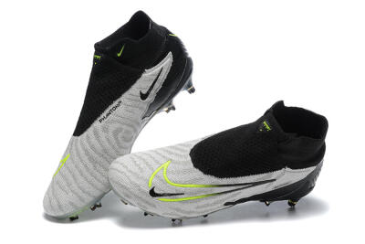 Nike Phantom GX Elite DF FG Firm Ground Soccer Cleats - Grey/Black/Yellow