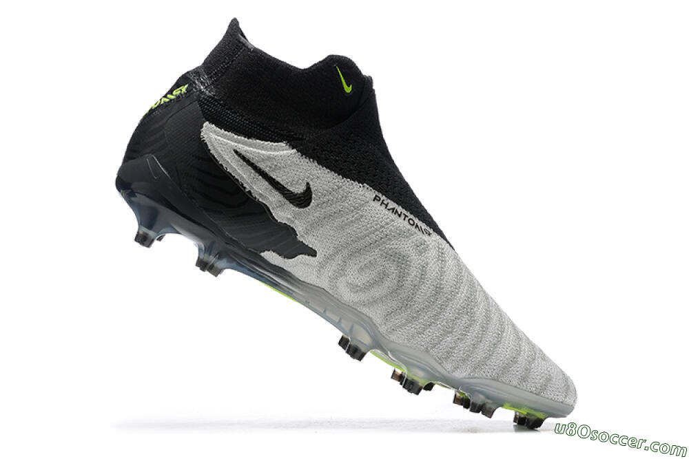 Nike Phantom GX Elite DF FG Firm Ground Soccer Cleats - Grey/Black/Yellow 7