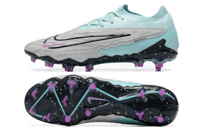 Nike Phantom GX Elite FG Firm Ground Soccer Cleats - Grey/Blue/Black