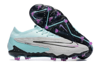Nike Phantom GX Elite FG Firm Ground Soccer Cleats - Grey/Blue/Black