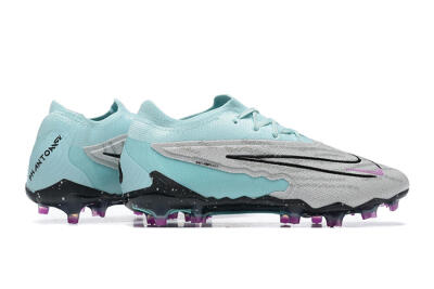 Nike Phantom GX Elite FG Firm Ground Soccer Cleats - Grey/Blue/Black