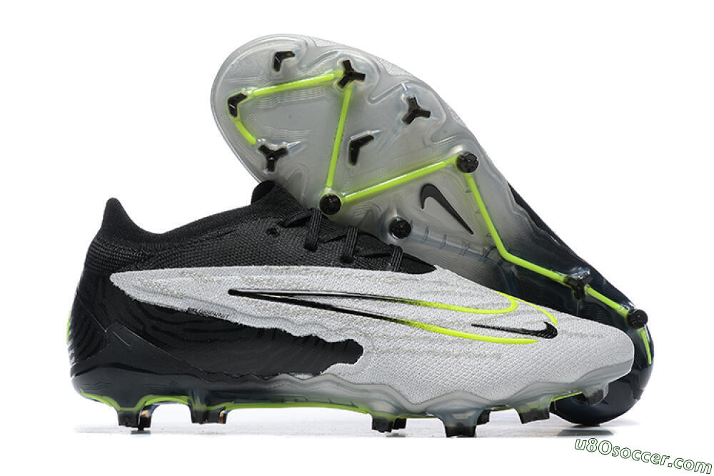 Nike Phantom GX Elite FG Firm Ground Soccer Cleats - Grey/Black/Yellow 1