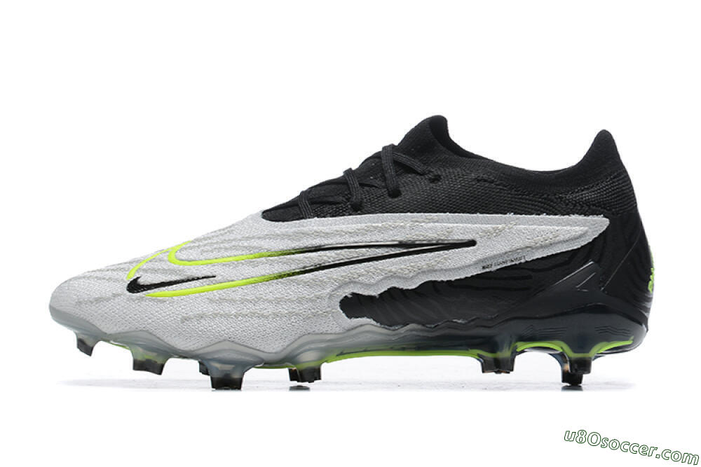 Nike Phantom GX Elite FG Firm Ground Soccer Cleats - Grey/Black/Yellow 2