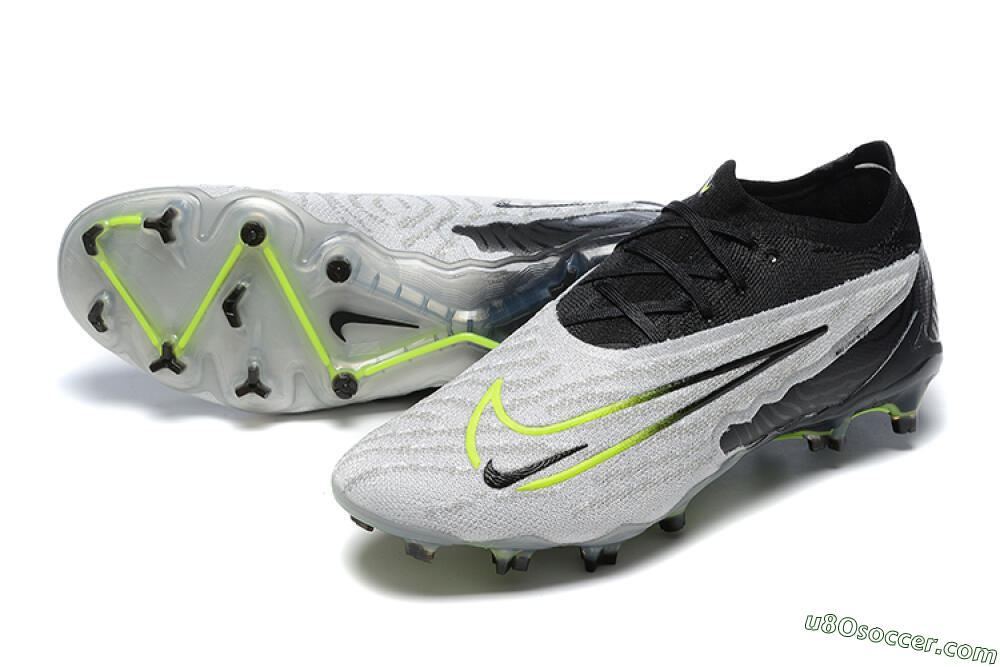 Nike Phantom GX Elite FG Firm Ground Soccer Cleats - Grey/Black/Yellow 3