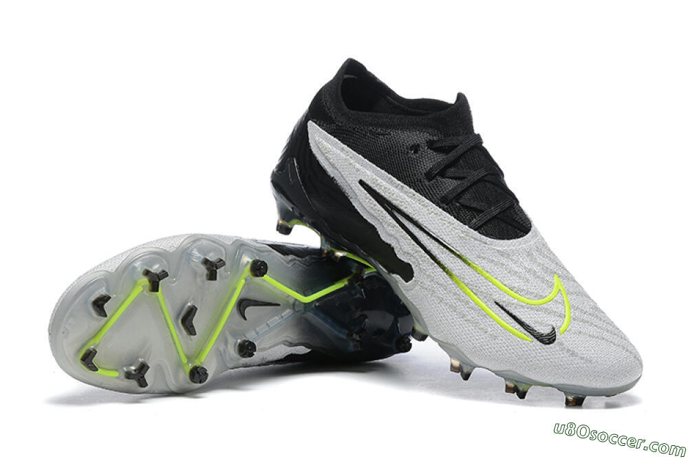 Nike Phantom GX Elite FG Firm Ground Soccer Cleats - Grey/Black/Yellow 4