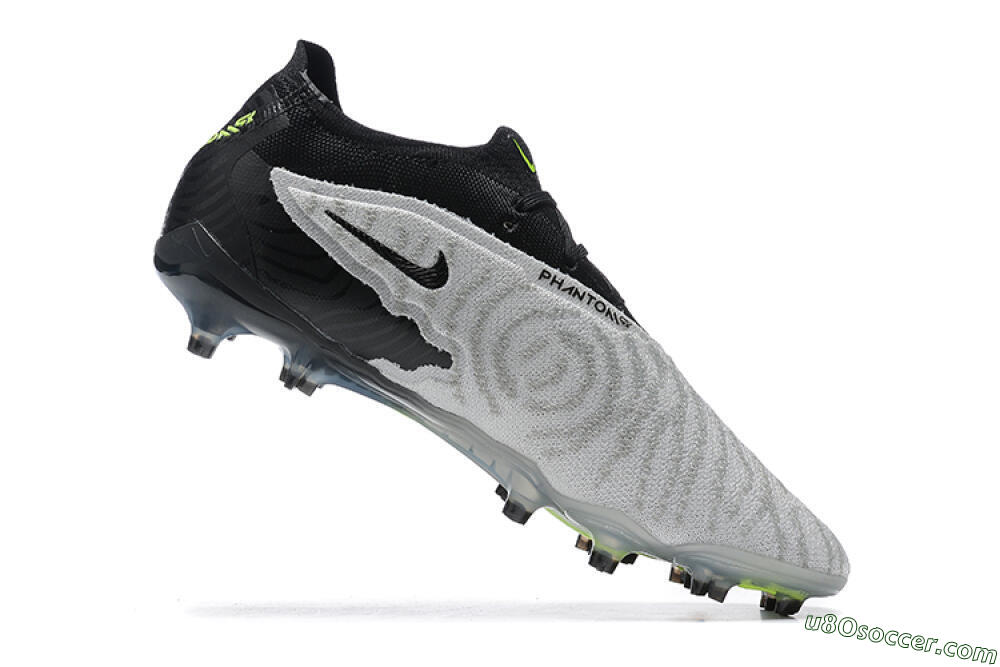 Nike Phantom GX Elite FG Firm Ground Soccer Cleats - Grey/Black/Yellow 7