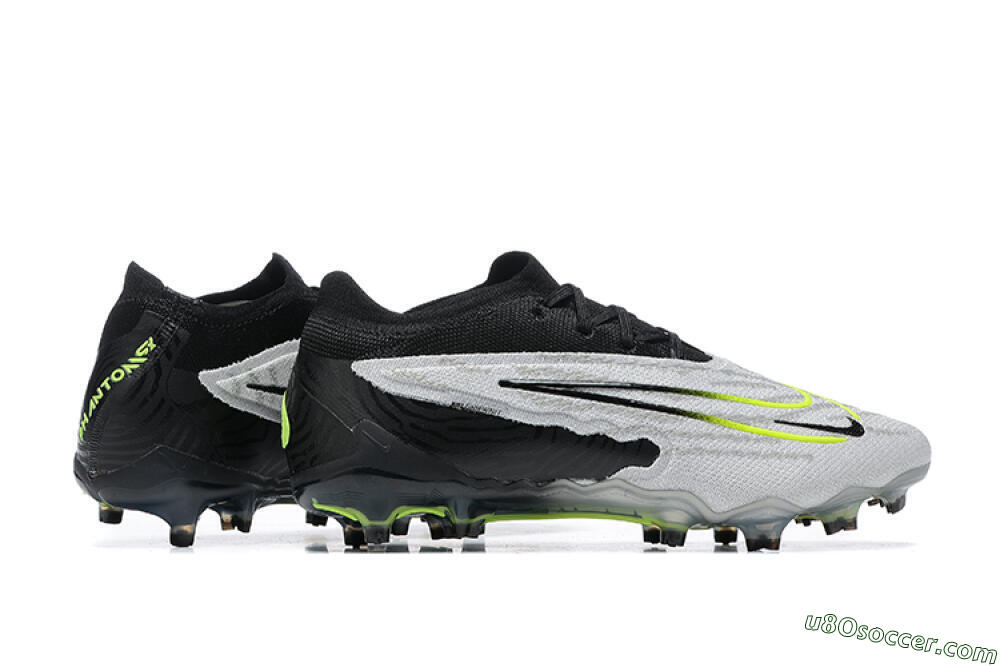 Nike Phantom GX Elite FG Firm Ground Soccer Cleats - Grey/Black/Yellow 9