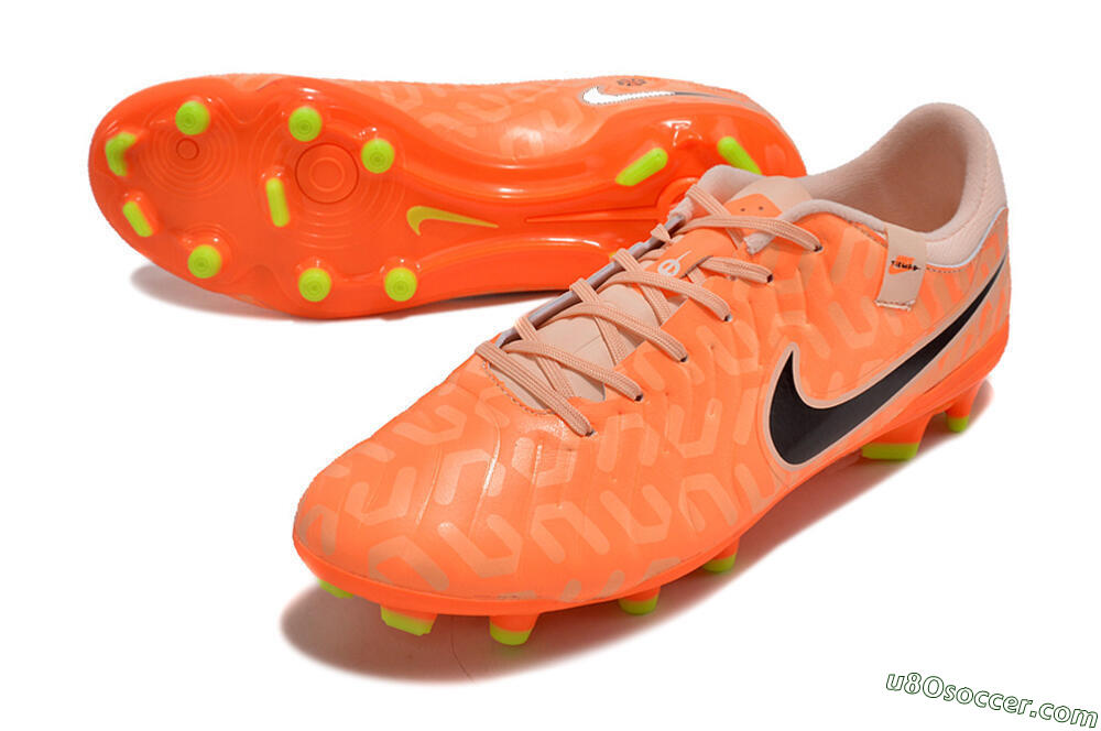 Nike Tiempo Legend 10 Academy FG Firm Ground Soccer Cleats - Pink/Black/Orange 3