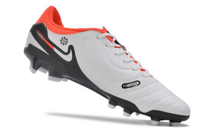Nike Tiempo Legend 10 Academy FG Firm Ground Soccer Cleats - White/Black/Red