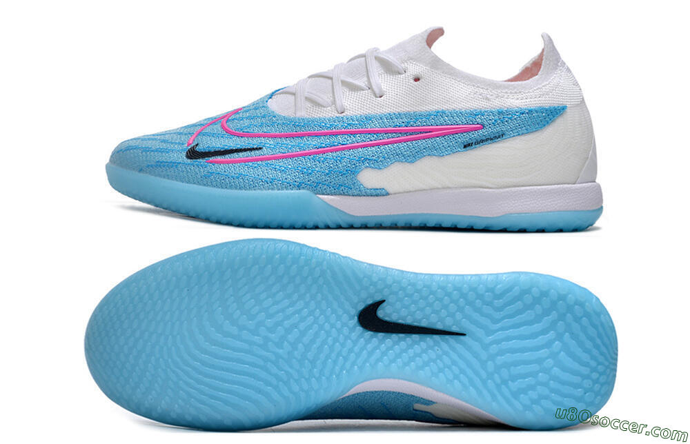 Nike Phantom GX Elite IC Indoor & Futsal Soccer Shoes - Blue/White/Pink 0